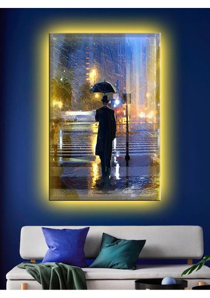 LED Işıklı Şemsiyeli Adam (Sanat Sevenlere)