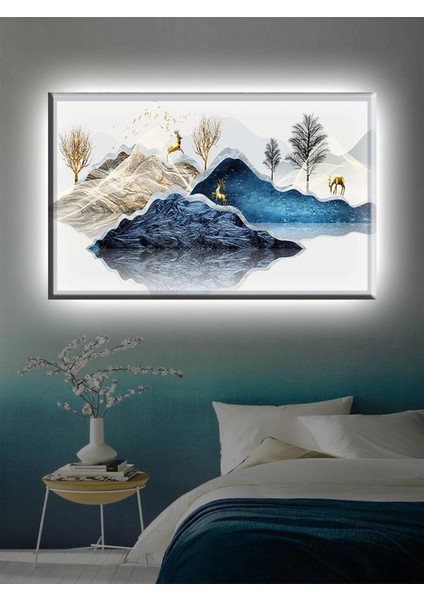 LED Işıklı Modern Dekoratif Kanvas