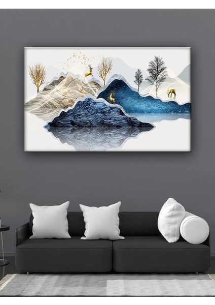 LED Işıklı Modern Dekoratif Kanvas
