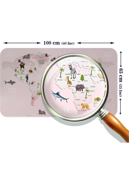 Eğitici Dünya Haritası Dünya Atlası Çocuk ve Bebek Odası Duvar STICKER-60X105-3795 modelleri