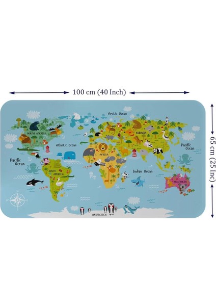 Eğitici Dünya Haritası Dünya Atlası Çocuk ve Bebek Odası Duvar STICKER -60X105-3830 fiyatları