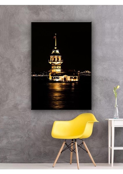 LED Işıklı Kız Kulesi Gece Görünümü Tablosu
