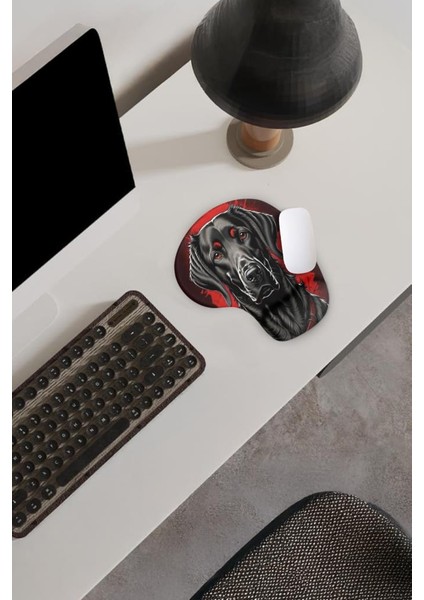 Dark Dog Bilek Destekli Mouse Pad,baskılı Mouse Pad,ergonomik Rahat Konforlu Mouse Pad