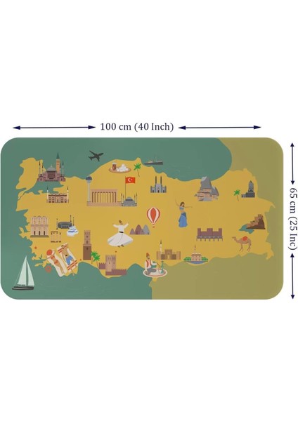 Eğitici ve Öğretici Cocuk Odası Türkiye Haritası Duvar STICKER-60X105-3873 fiyatları