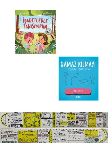 İbadetlerle Tanışıyorum Ara-Bul / Namaz Kılmayı Kolayca Öğreniyorum 2 Kitap (Matematik Öğreten Cetvel)