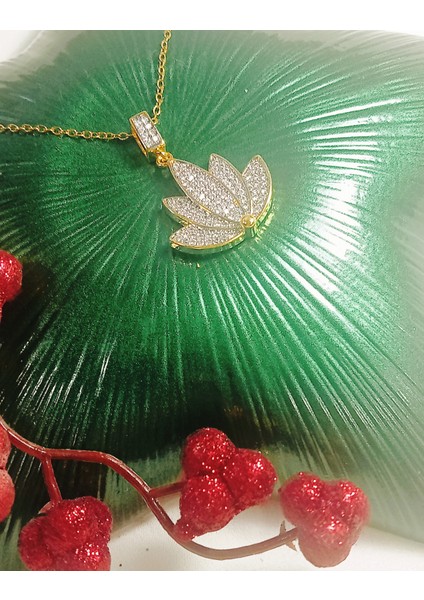 Kadın Çelik Kolye Taşlı Nilüfer Gold fiyatları