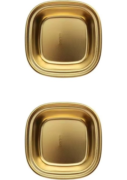 Metal Gold Tekli - Mini Salata, Kahve Lokumluk, Sunum Kasesi, Sosluk, Çerezlik, Kahvaltılık - 2 Adet
