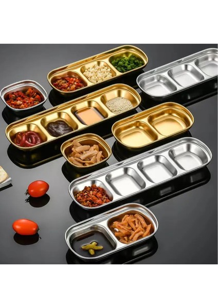 Metal Gold Tekli - Mini Salata, Kahve Lokumluk, Sunum Kasesi, Sosluk, Çerezlik, Kahvaltılık - 2 Adet