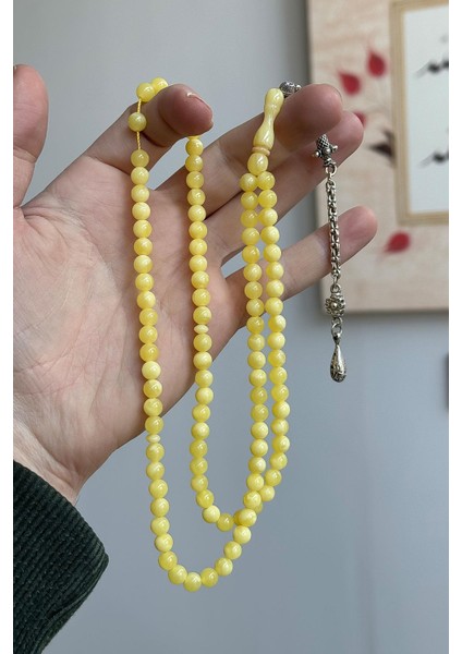Orta Boy Sarı Renk 99'luk Namaz Tesbihi