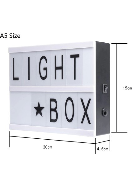 A5 LED Işıklı Yazı Panosu Lightbox - Lisinya