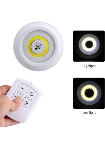 Uzaktan Kumandalı Yapışkanlı 3 Lü LED Spot Lamba (4767) - Lisinya