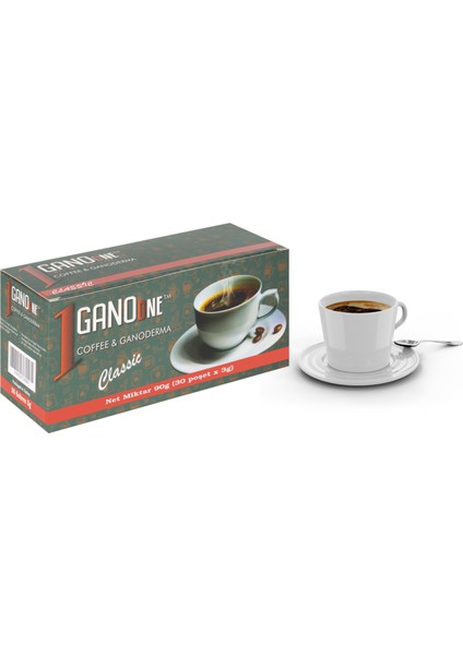 15 Kutu Ganoone Classic, Ganoderma Reishi Mantarı Özütlü Kahve Karışımı - 1 Kutuda 30 Sachets