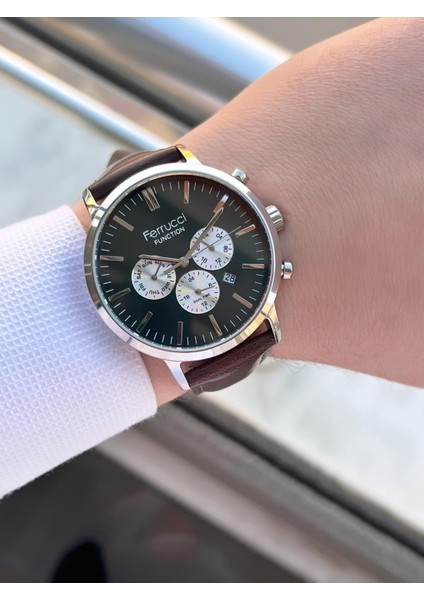 Çift Kordonlu Deri ve Çelik Hasırlı Iç Fonksiyonları Aktif 3 Atm Erkek Kol Saati EFC.03L.04 fiyatları