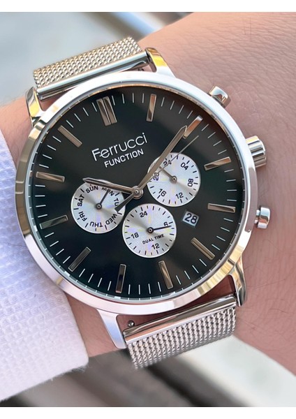 Çift Kordonlu Deri ve Çelik Hasırlı Iç Fonksiyonları Aktif 3 Atm Erkek Kol Saati EFC.03L.04 fırsatları