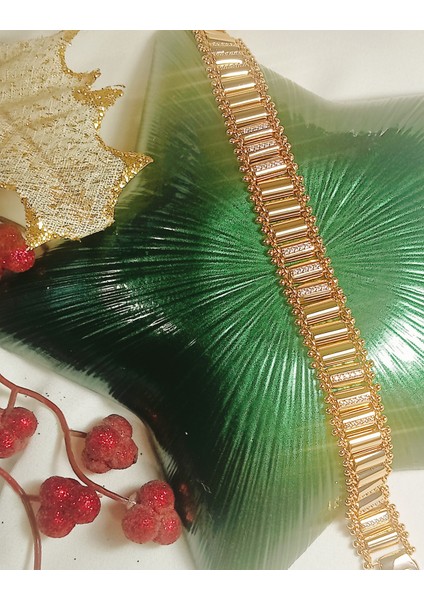 Kadın Çelik Bileklik Gold Taşlı fiyatları