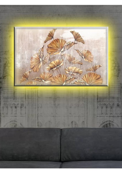 LED Işıklı Sanatsal Çiçek Tablosu