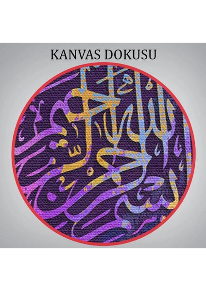 Inşirah Suresi Yazılı Dekoratif Kanvas TABLO-3381