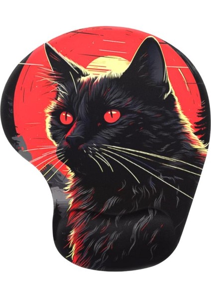 Dark Cat Bilek Destekli Mouse Pad,baskılı Mouse Pad,ergonomik Rahat Konforlu Mouse Pad fırsatları