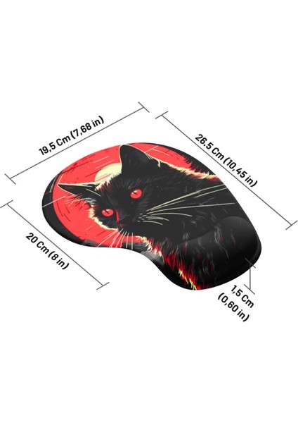 Dark Cat Bilek Destekli Mouse Pad,baskılı Mouse Pad,ergonomik Rahat Konforlu Mouse Pad indirimleri