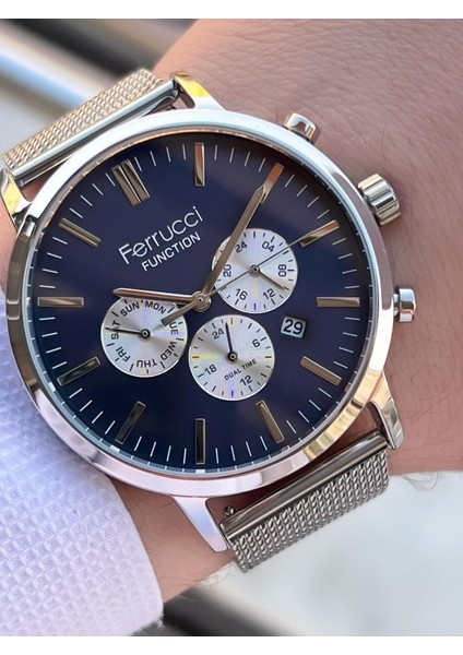 Çift Kordonlu Deri ve Çelik Hasırlı Iç Fonksiyonları Aktif 3 Atm Erkek Kol Saati EFC.03L.02 fırsatları