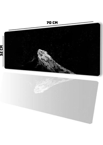 Sonictouch Siyah Dağ Temalı Gamer Oyuncu Dikişsiz Sıvı Geçirmez Klavye Mouse Pad 32X70CM fiyatları