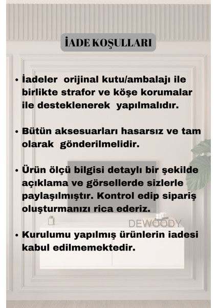 120 cm Duvara Montajlanabilir Düşer Kapaklı Bölmeli Tv Ünitesi