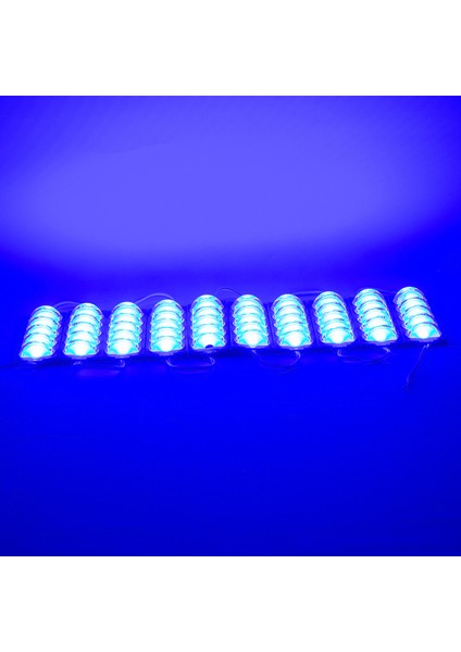 Modül LED 12V 4W Mavi 3030 10 x 53.8mm IP65 260-280LM 180 Derece (4767) - Lisinya