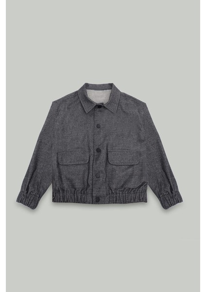 Gri Cep Detaylı Çocuk Ceket indirimleri