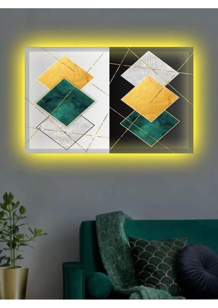 LED Işıklı 3D Dekoratif Kanvas Tablo