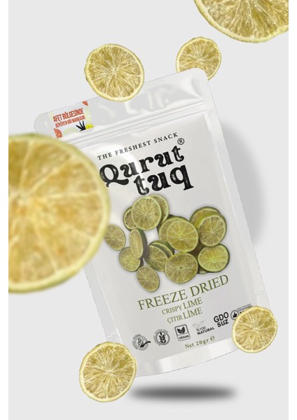 Dondurularak Kurutulmuş Lime 20 gr - Şeker İlavesiz