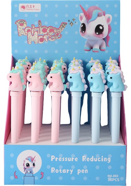 Unicorn Desenli Tükenmez Kalem 3'lü Set