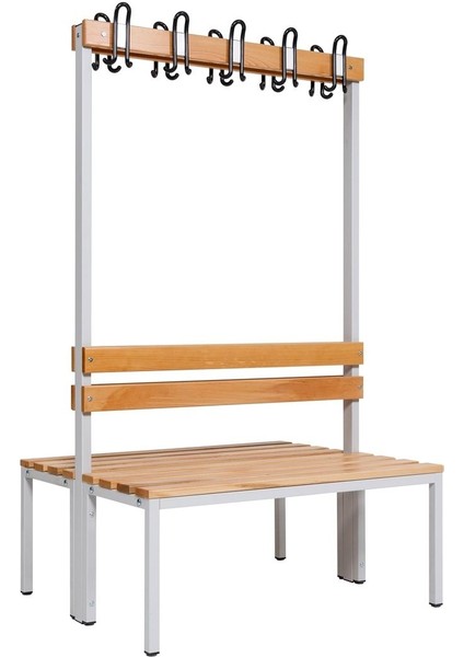 Ayakkabılıksız 4 Ayaklı Çift Taraflı Bank, Kanca Şeritli Bank, 10 Kanca, 100 x 85 x 170 cm , Spor Nankı