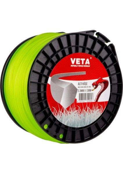 Tırpan Misinası Pro 3.3mm 138M Sarı 6 Köşe
