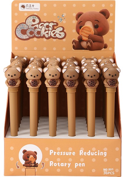 Ayıcık Desenli Tükenmez Kalem 3'lü Set