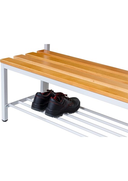 Ayakkabılıklı 4 Ayaklı Çift Taraflı Bank, Kanca Şeritli Bank, 14 Kanca, 150 x 85 x 170 cm , Spor Bankı fiyatları