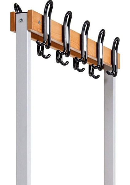 Ayakkabılıklı 4 Ayaklı Çift Taraflı Bank, Kanca Şeritli Bank, 14 Kanca, 150 x 85 x 170 cm , Spor Bankı modelleri