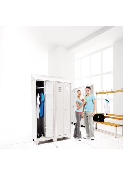 Ayakkabılıksız 4 Ayaklı Tek Taraflı Bank, Kanca Şeritli Bank, 5 Kanca, 100 x 43 x 170 cm , Spor Bankı fırsatları