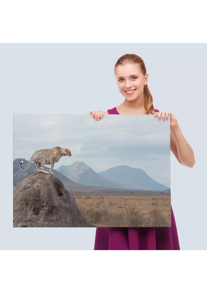 Leopar Dekoratif Kanvas Tablo -1127