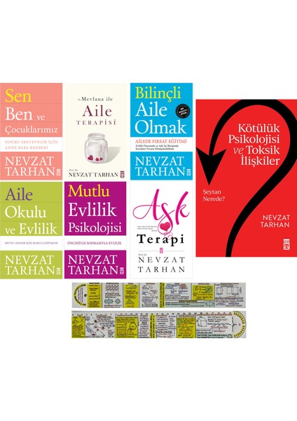 Evlilik Okulu Seti 7 Kitap / Kötülük Psikolojisi ve Toksik İlişkiler (Matematik Öğreten Cetvel) - Nevzat Tarhan