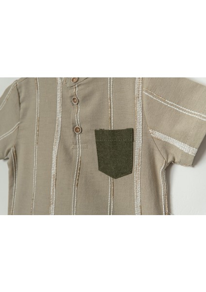 Tarz Gömlek Çizgi Desenli Belden Ayarlanabilir Kısa Kollu Şortlu 2'li Takım Çocuk ve Bebek Giyim Özel Gün Bayramlık Düğünlük modelleri