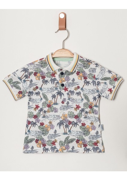 Tarz Lakos Palmiye Desenli Belden Ayarlanabilir Kısa Kollu Şortlu 2'li Takım Çocuk ve Bebek Giyim Özel Gün Bayramlık Düğünlük fiyatları