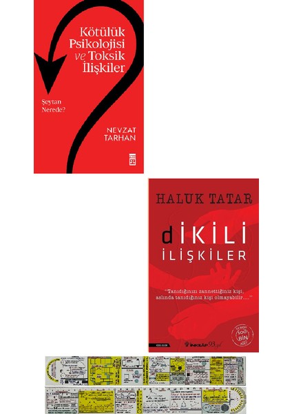 Kötülük Psikolojisi ve Toksik İlişkiler / Dikili İlişkiler 2 Kitap (Matematik Öğreten Cetvel)