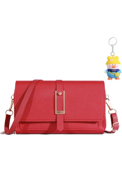 Cüzdan Cep Telefonu Çantası Moda Crossbody Küçük Kare Çanta Çok Yönlü Tek Omuz Küçük Omuz Çantası (Yurt Dışından)