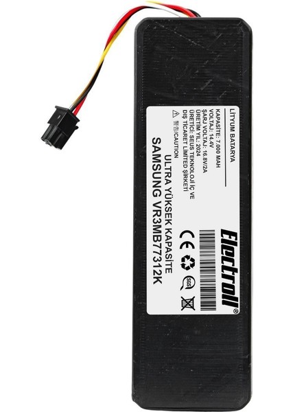 Samsung VR3MB77312K Uyumlu Batarya (Maksimum Kapasite) 7000MAH Pil Robot Süpürge Bataryası indirimleri