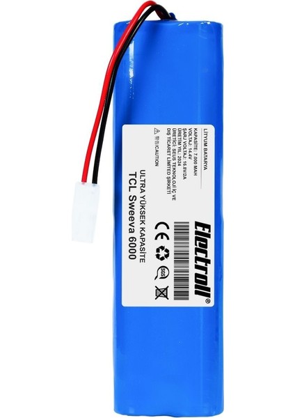 Tcl Sweeva 6000M Uyumlu Batarya (Ultra Yüksek Kapasite) 7000MAH Pil Robot Süpürge Bataryası Değişimi indirimleri