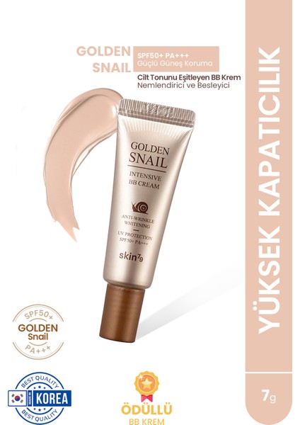 Golden Snail Intensive Bb Cream SPF+PA++ Nemlendirici ve Besleyici Cilt Tonunu Eşitleyen Bb Krem-7g