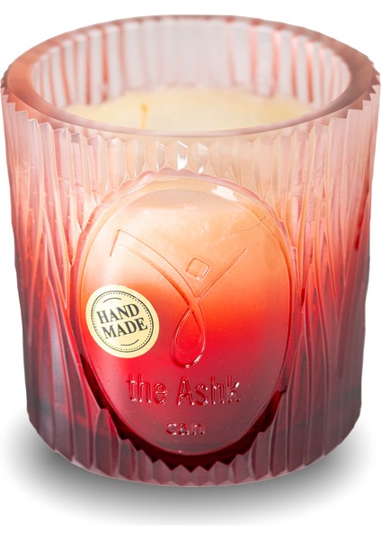 Glass Can Kırmızı Mum 400GR Yasemin, Amber