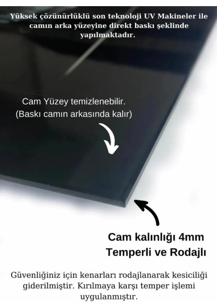 Ultra Yüksek Çözünürlüklü Kırmızı Siyah Kedi Görseli Ev, Ofis Hediyesi Cam Tablo modelleri