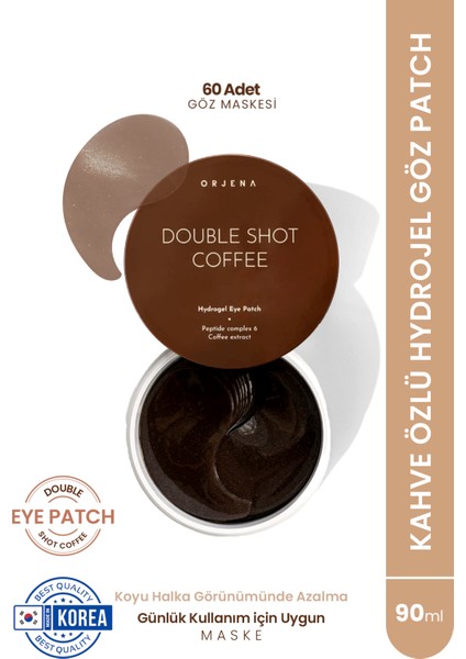 Double Shot Coffee Hydrogel Eye Patch-Kahve Özlü Hydrogel Göz Patch -90g-60 Adet