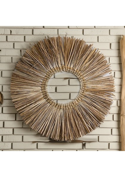 Özel Üretim Hasır El Yapımı Duvar Süsü Aynalık